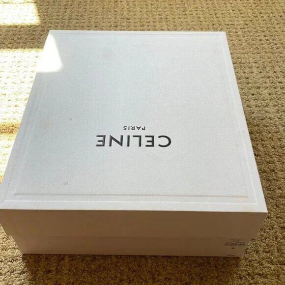 Celine Black Leather & Suede Wedge Ankle Boots with Box Sz 38.5 - Picture 14 of 14